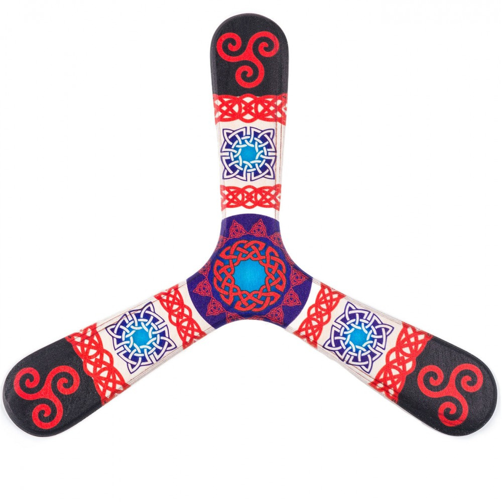 Wallaby Boomerang Celtic i farverig design til sport og udeleg