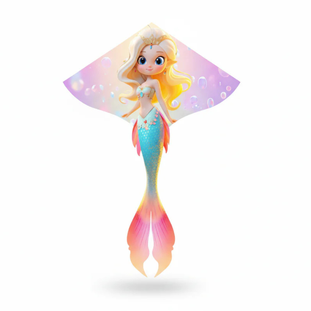 Wikz Havfrue Prinsesse Drage med farverig havfrueprint