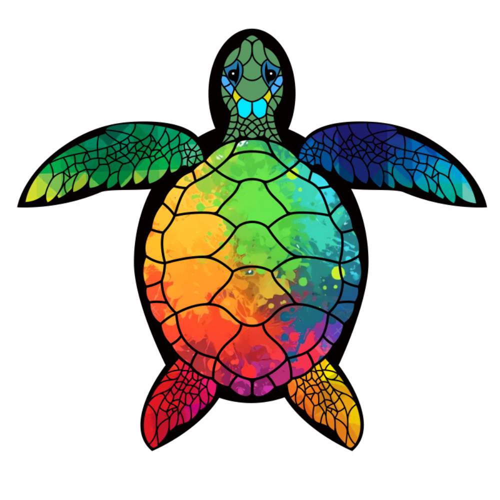 Wikz Skildpadde Drage Regnbue i regnbuefarver med skildpaddemotiv