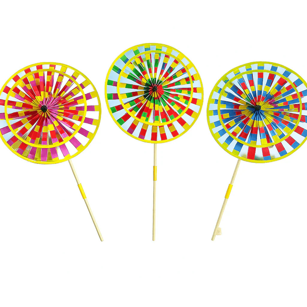 Wikz Vindhjul Twista ColorWheel trefarvet vindspinner til haven