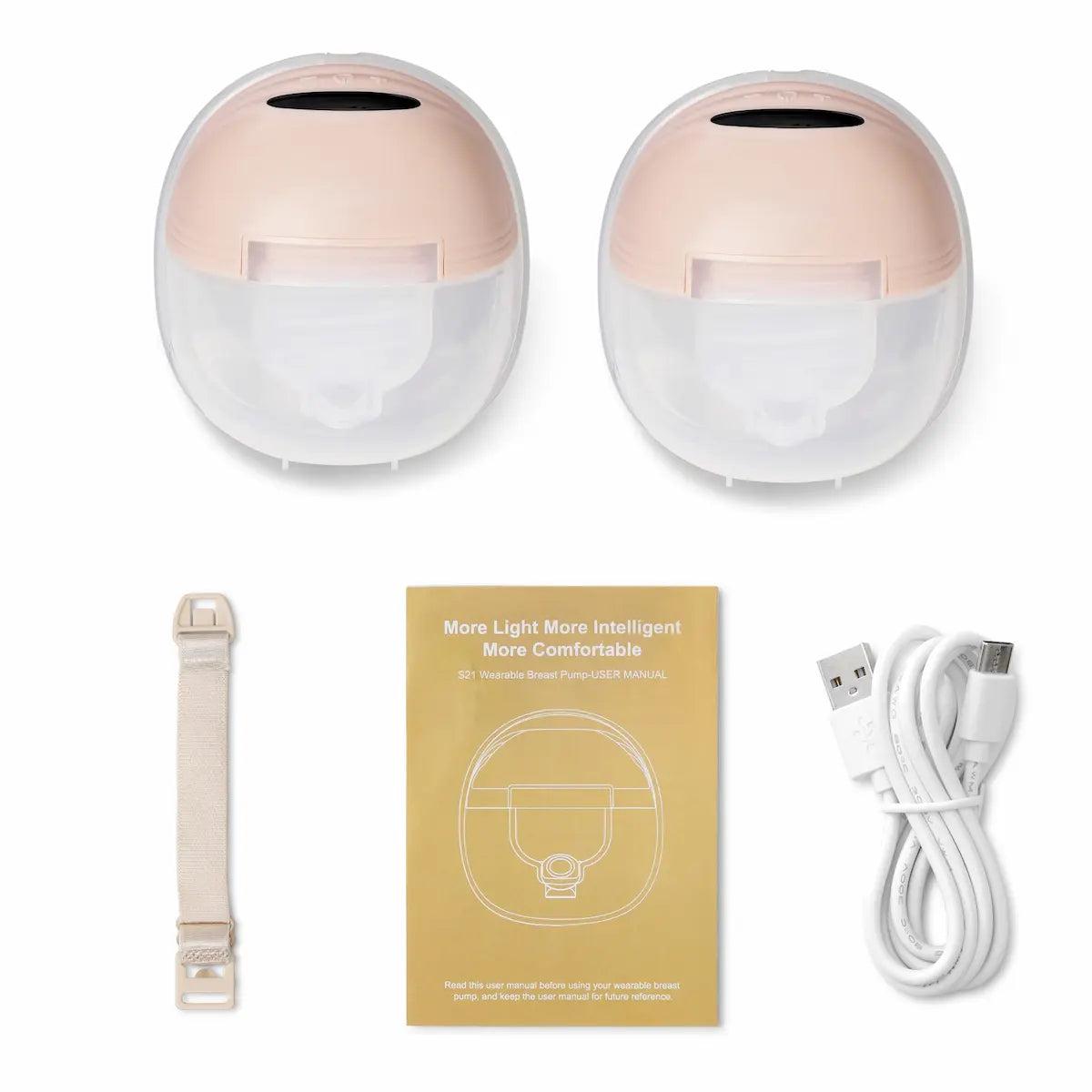 BabyMart S21 elektrisk håndfri brystpumpe dobbelt sæt til amning