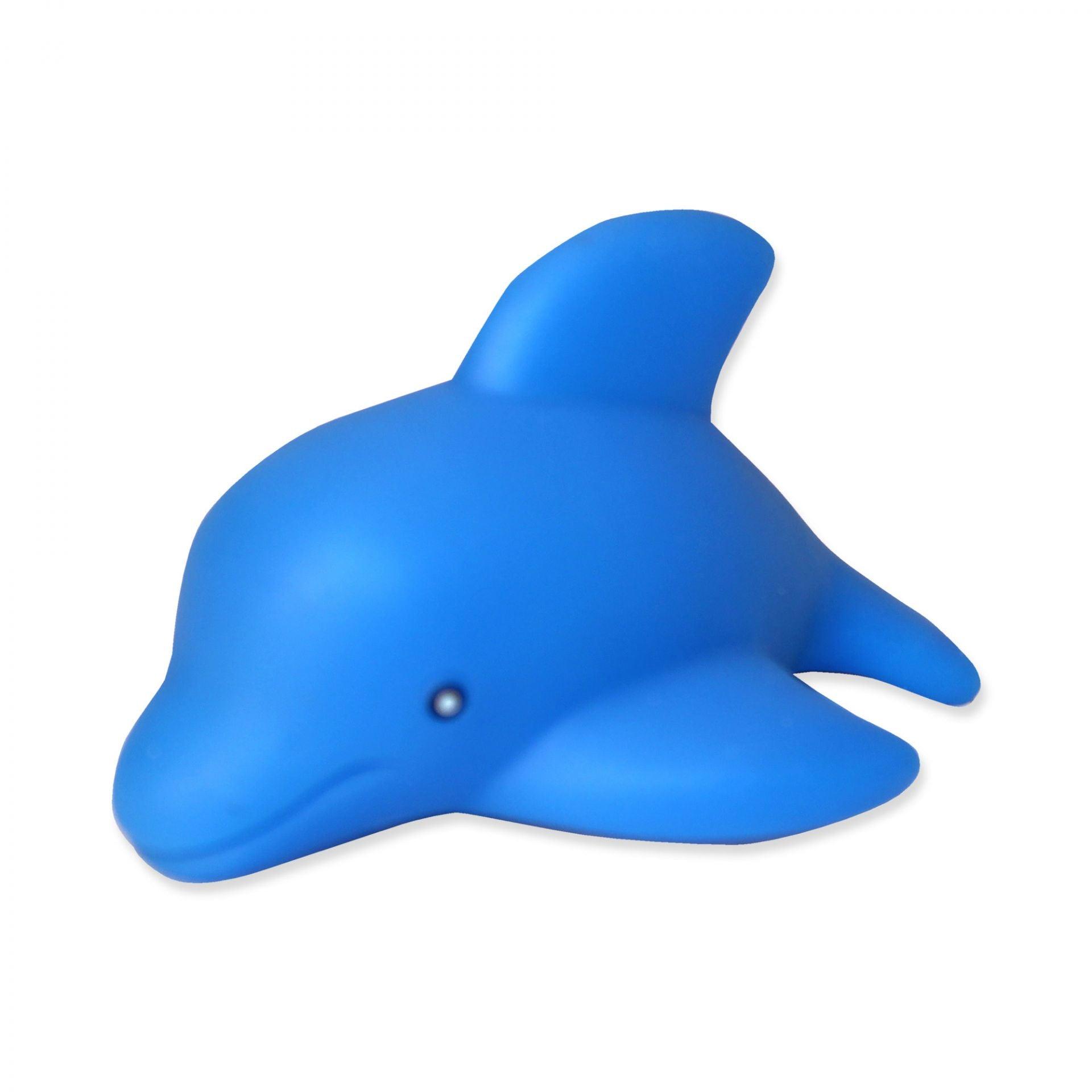 Magni Blå Delfin med lys - badelegetøj med LED-lysfunktion til baby