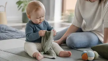 Nusseklud til baby — tryghedsobjekt i blødt stof