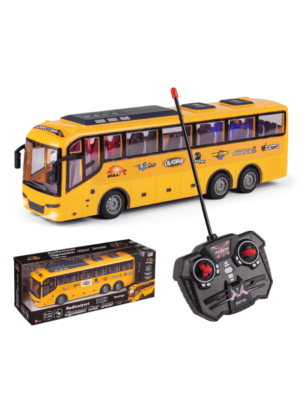 Speed R/C fjernstyret bus i skala 1:30 med LED-forlygter
